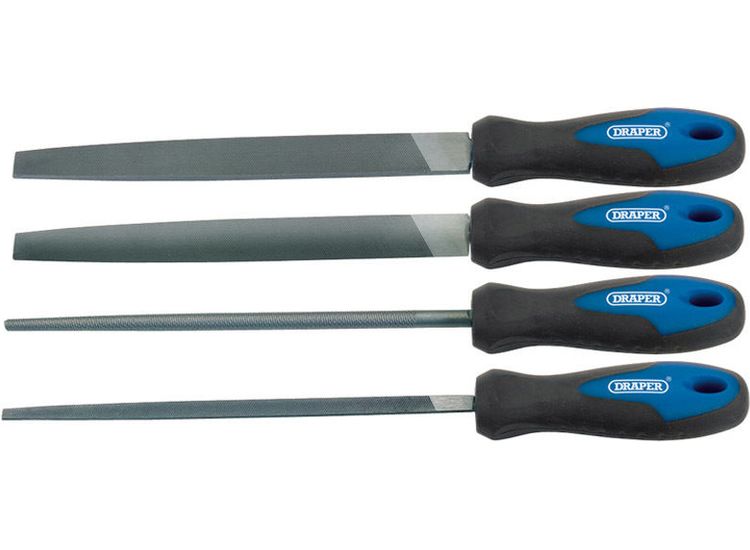 Draper 44962 200mm Soft Grip Engineers File Set (4 Piece)