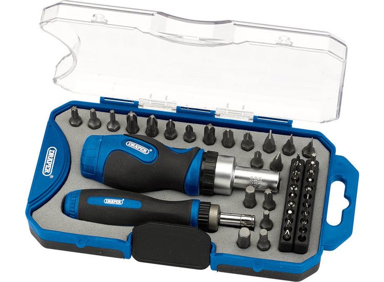 Draper 46479 Ratchet Screwdriver and Bit Set (42 Piece)