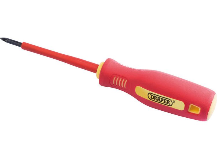 Draper 46527 No: 0 x 75mm Fully Insulated Soft Grip Cross Slot Screwdriver.