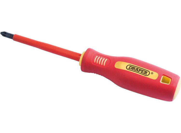 Draper 46529 No: 2 x 100mm Fully Insulated Soft Grip Cross Slot Screwdriver.