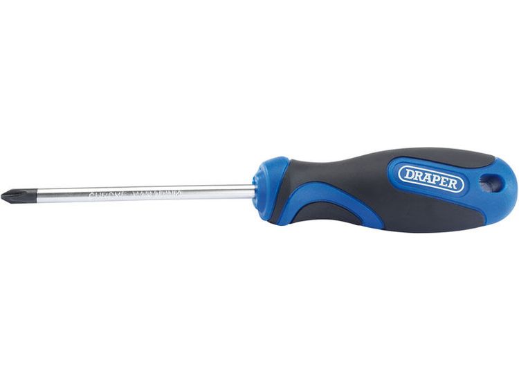 Draper 48932 No.2 x 100mm Cross Slot Screwdriver with Soft Grip Handles