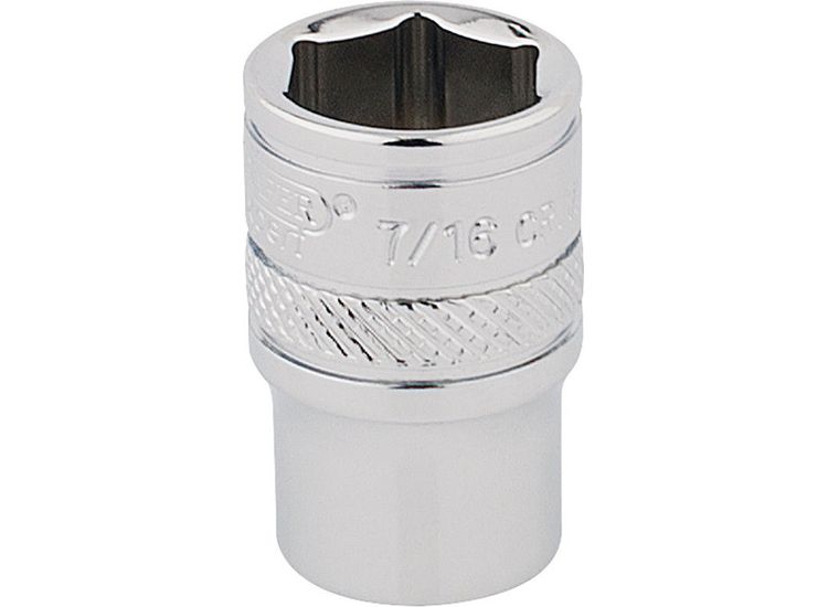 Draper 48942 1/4" Sq. Dr. Hi-Torq&amp;#174; 6 Point Socket (7/16")