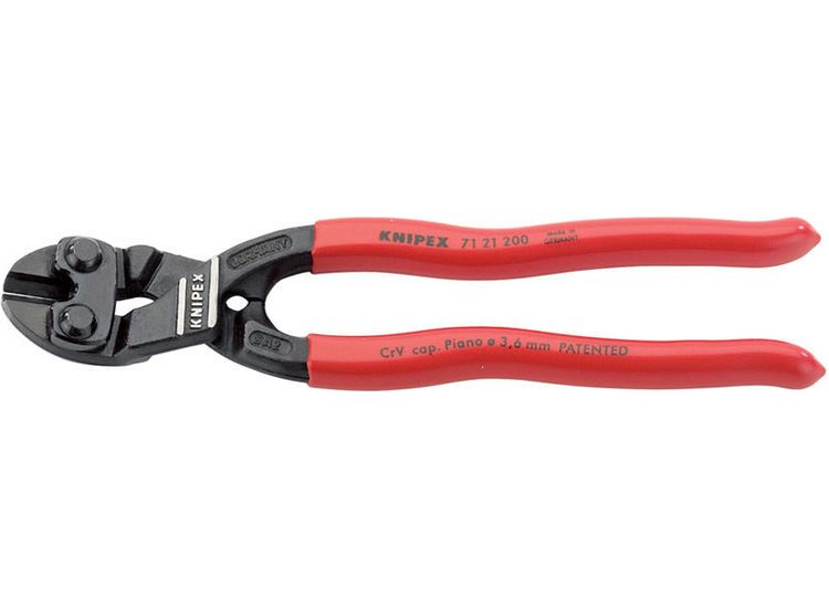 Draper 49190 Knipex 71 21 200SB 200mm Cobolt&amp;#174; Compact 20&amp;deg; Angled Head Bolt Cutters