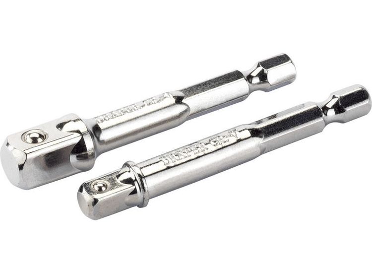 Draper 50087 1/4" Hex x 1/4" and 3/8" Sq. Dr. Adaptors