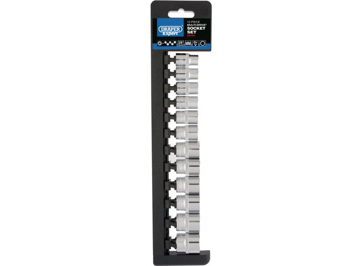 Draper 50160 3/8" Sq. Dr. Multi-Drive&amp;#174; Socket Set (12 Piece)