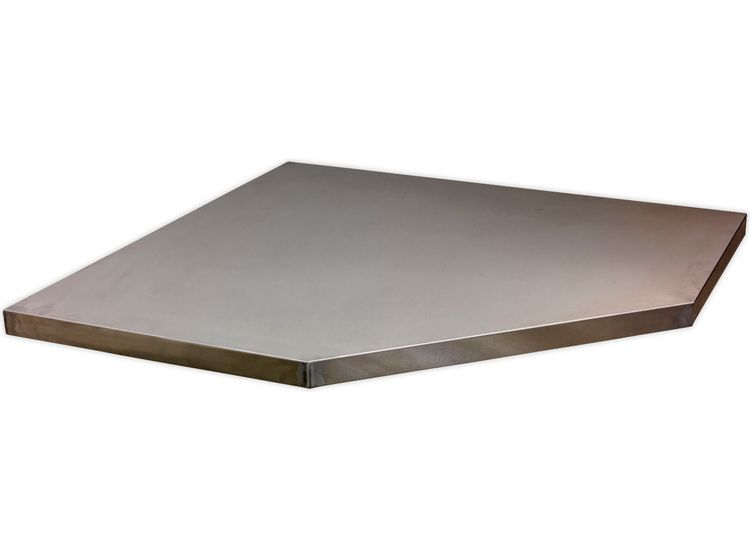 Sealey APMS60SS Stainless Steel Worktop for Modular Corner Cabinet 865mm