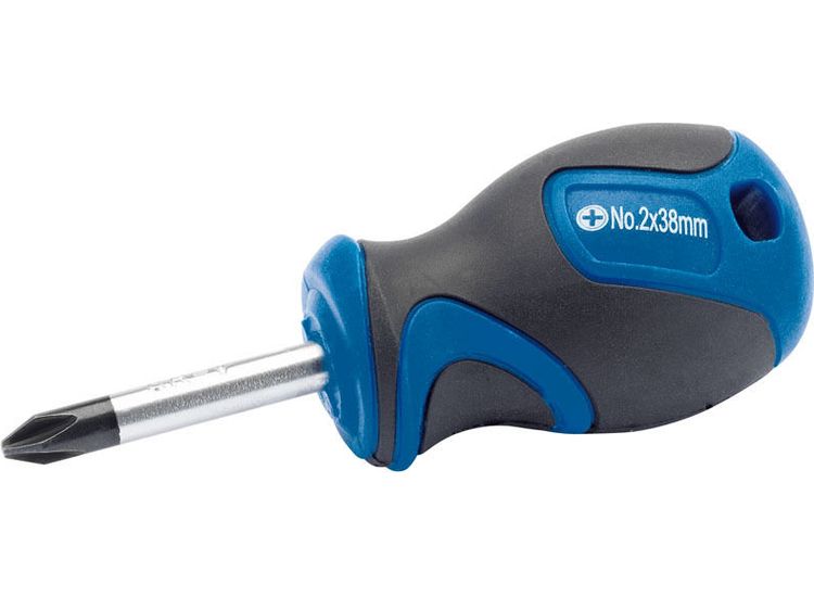 Draper 50181 No.2 x 38mm Cross Slot Screwdriver with Soft Grip Handles