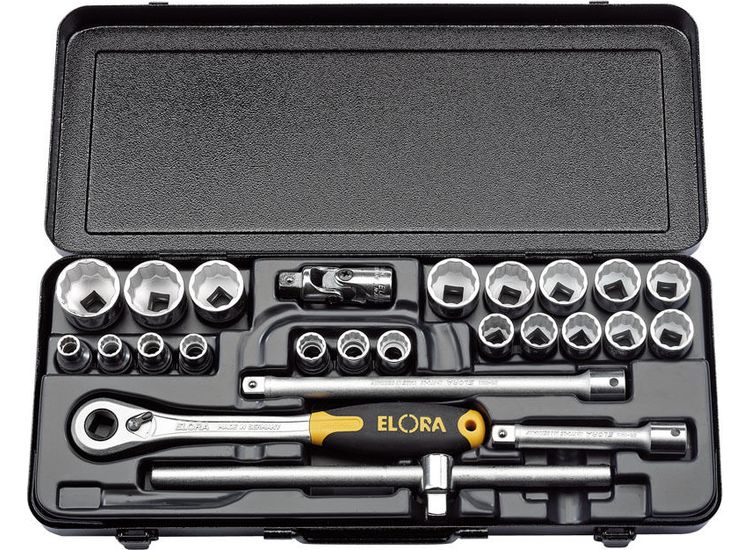 Elora 50648 1/2" Sq. Dr. Metric Socket Set (25 Piece)