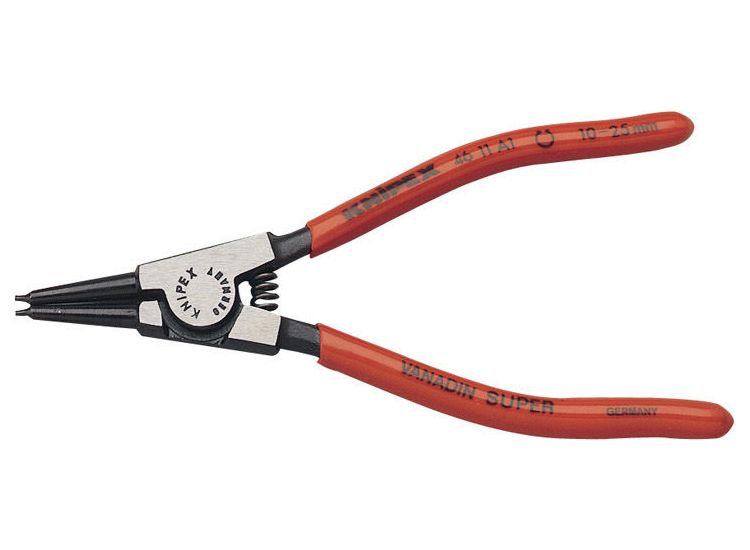 Draper 50712 Knipex 46 11 A1 SBE 10mm - 25mm A1 Straight External Circlip Pliers