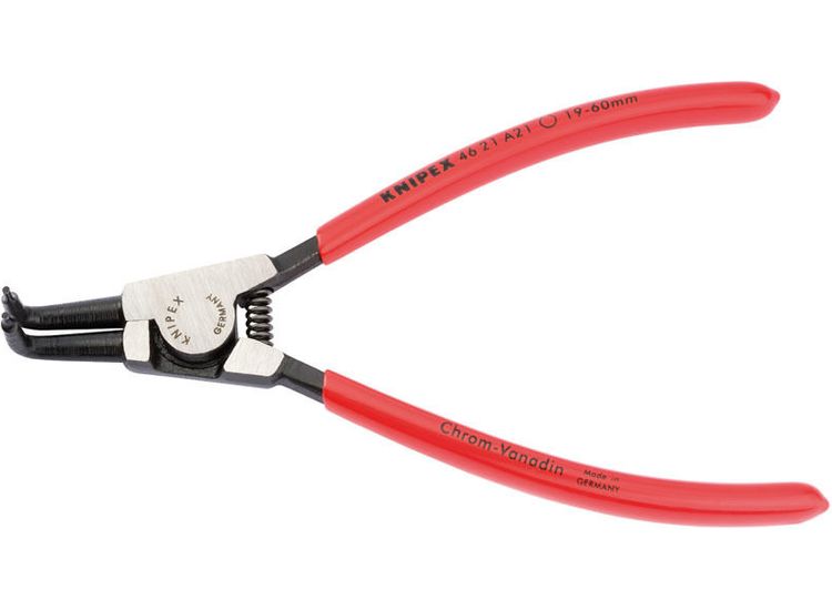 Draper 50746 Knipex 46 21 A21 SBE 19mm - 60mm A21 Bent External Circlip Pliers