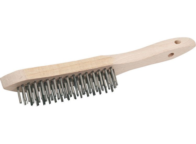 Draper 50931 Stainless Steel 4 Row Wire Scratch Brush (310mm)
