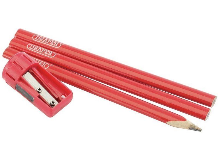 Draper 50990 Carpenter's Pencil and Sharpener Set