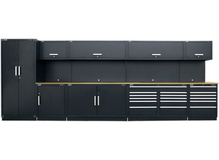 Sealey APMSOAK Complete Modular Workshop Storage Combination - Oak Worktop