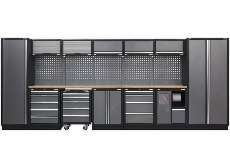 Sealey APMSSTACK01W Modular Storage System Combo - Pressed Wood Worktop