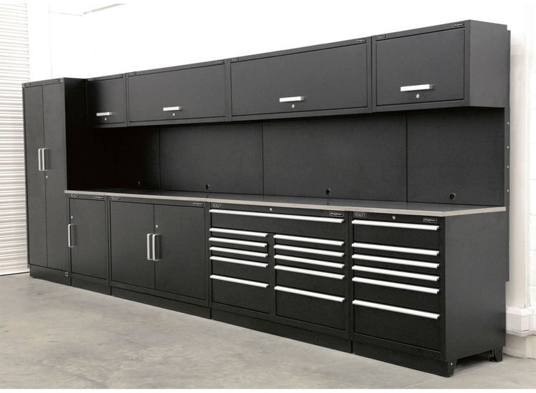Sealey APMSSTEEL Complete Modular Workshop Storage Combination - Stainless Steel Worktop