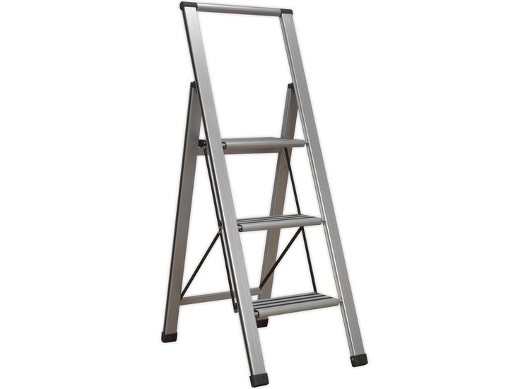 Sealey APSL3 Aluminium Professional Folding Step Ladder 3-Step 150kg Capacity