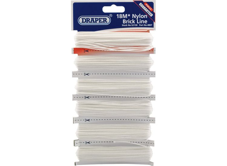 Draper 52130 6 x 18M Nylon Brick Line Hanks