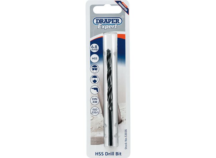 Draper 53036 6.8mm HSS Twist Drill for 8 x 1.25 Taps