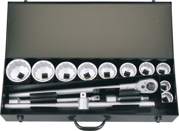 Elora 53037 1" Sq. Dr. Metric Socket Set (14 Piece)
