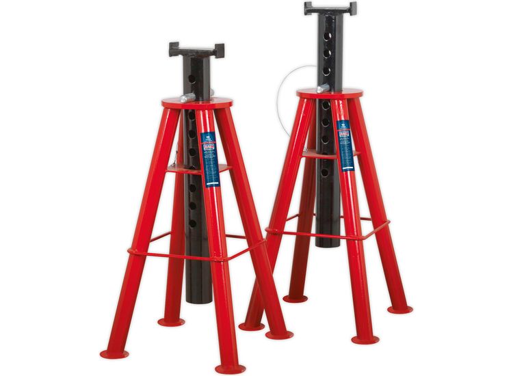 Sealey AS10H Axle Stands (Pair) 10tonne Capacity per Stand High Level