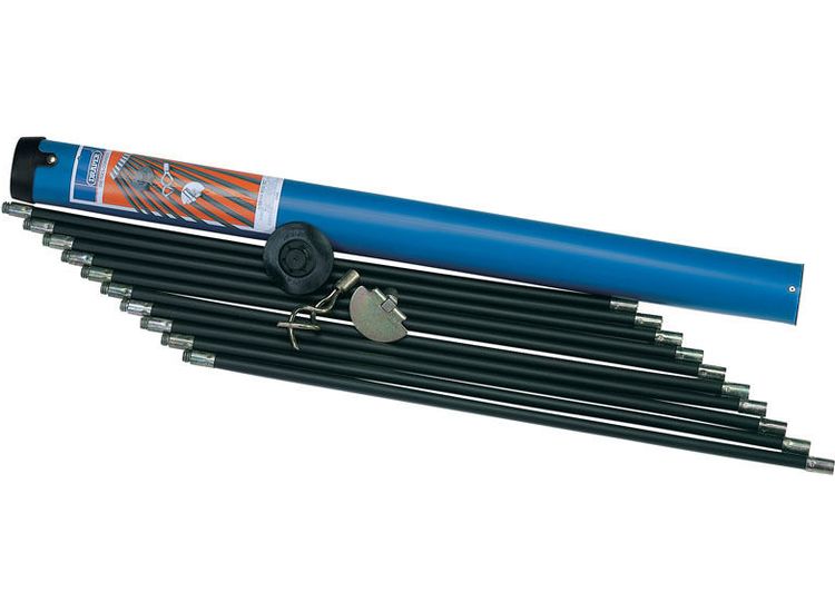 Draper 53856 9M Polypropylene Drain Rod Set in Case (13 Piece)