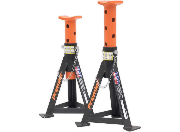 Sealey AS3O Axle Stands (Pair) 3tonne Capacity per Stand Orange