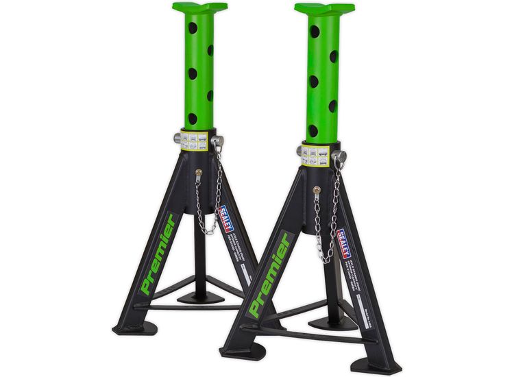 Sealey AS6G Axle Stands (Pair) 6tonne Capacity per Stand - Green