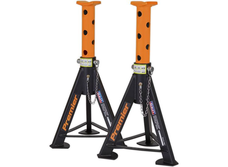 Sealey AS6O Axle Stands (Pair) 6tonne Capacity per Stand - Orange