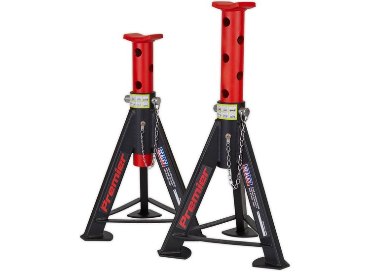 Sealey AS6R Axle Stands (Pair) 6tonne Capacity per Stand - Red