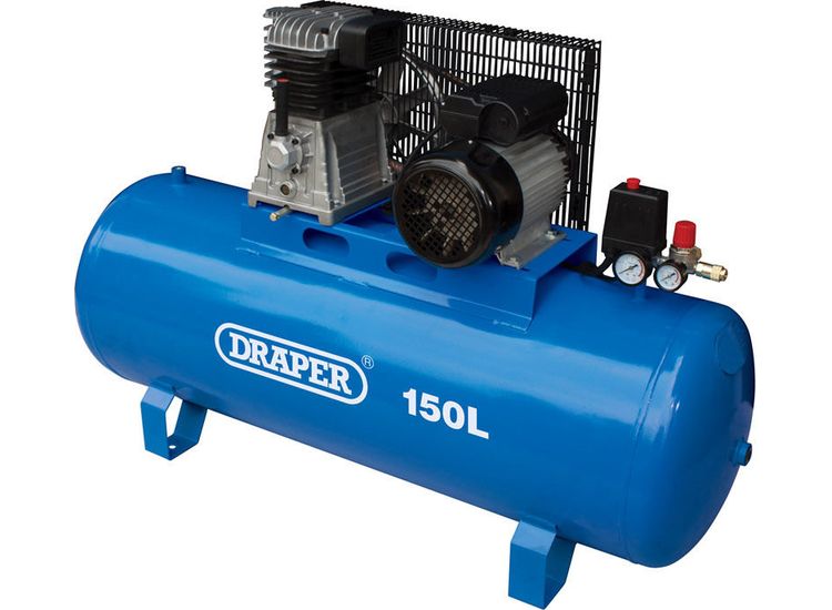 Draper 55304 150L Stationary Belt-Driven Air Compressor (2.2kW)