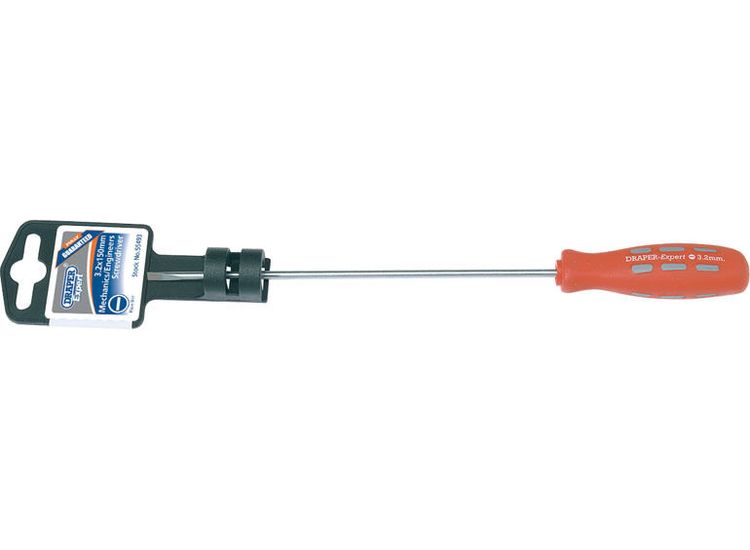 Draper 55493 3.2mm x 150mm Plain Slot Parallel Tip Mechanics Screwdriver