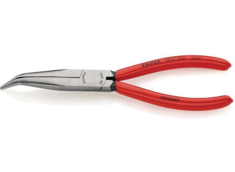 KNIPEX 38 21 200 55689 Mechanics' Bent Nose Pliers, 200mm