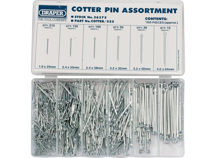 Draper 56375 Split Pin Assortment (555 Piece)