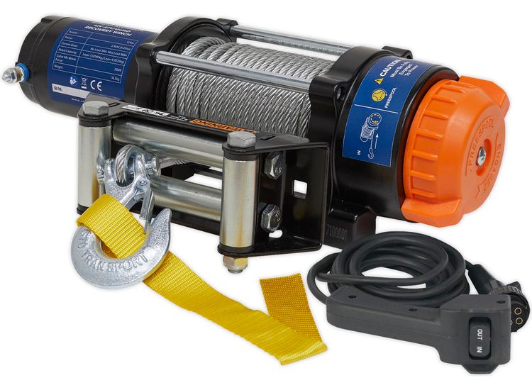 Sealey ATV2040 ATV/Quad Recovery Winch 2040kg (4500lb) Line Pull 12V