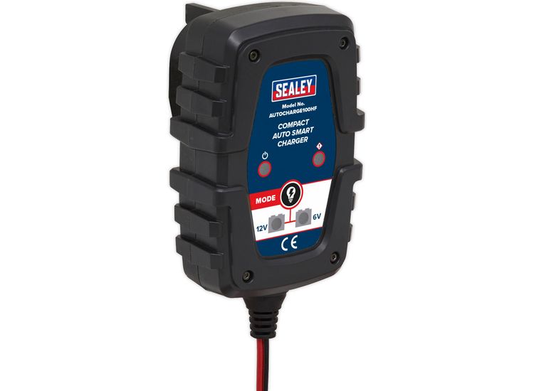 Sealey AUTOCHARGE100HF Compact Auto Smart Charger 1A 6/12V