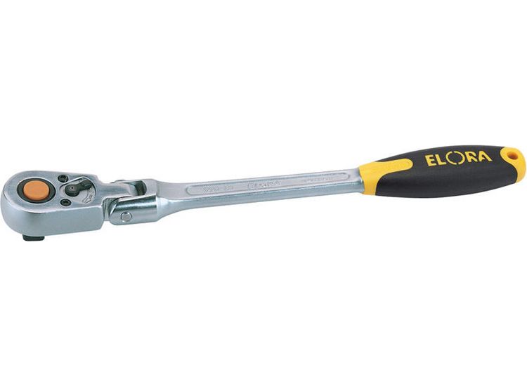 Elora 58750 305mm 1/2" Sq. Dr. Quick Release Soft Grip Reversible Ratchet with Flexible Head
