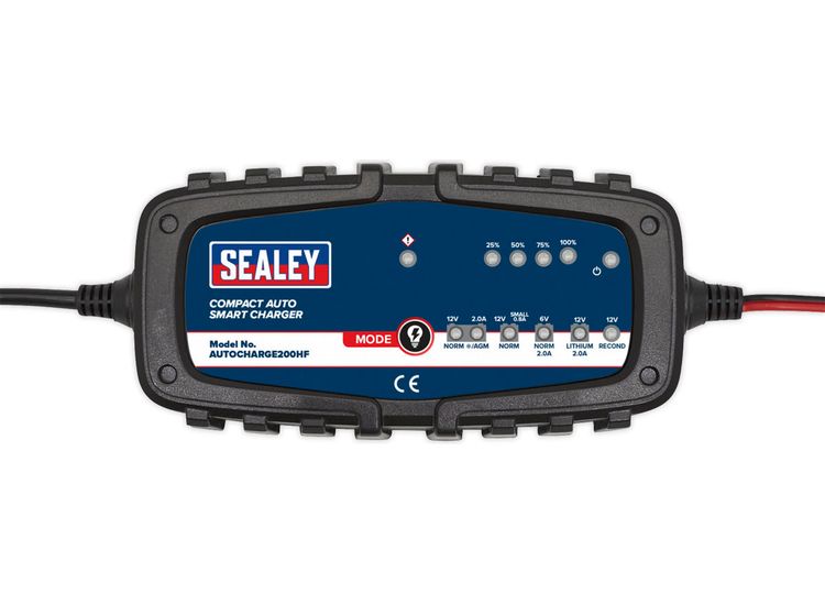 Sealey AUTOCHARGE200HF Compact Auto Smart Charger 2A 9-Cycle 6/12V - Lithium