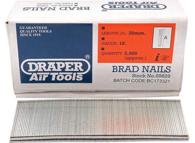 Draper 59829 38mm Brad Nails (5000)