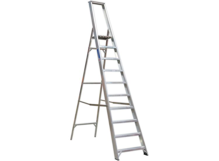 Sealey AXL10 Aluminium Step Ladder 10-Tread Industrial BS 2037/1