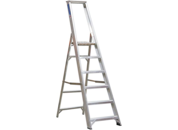 Sealey AXL6 Aluminium Step Ladder 6-Tread Industrial BS 2037/1