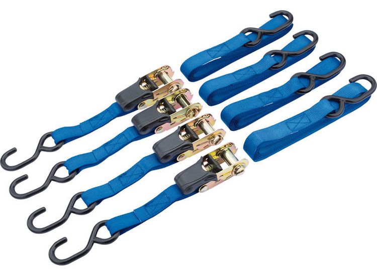Draper 60965 250kg Ratcheting Tie Down Straps (5M x 25mm) (4 Piece)