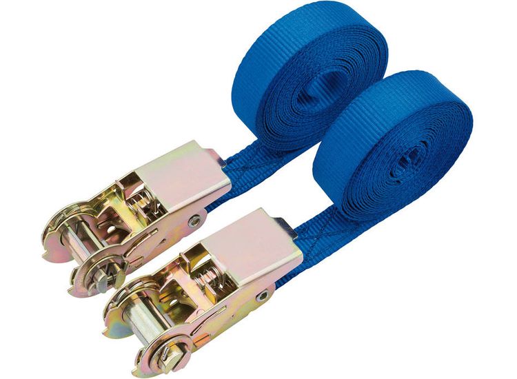 Draper 60968 400kg Ratcheting Tie Down Strap Sets (4.5M x 25mm) (2 Piece)