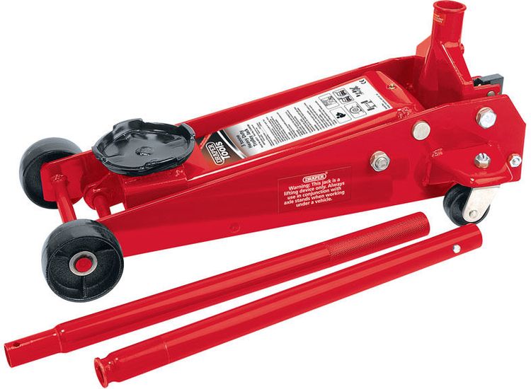 Draper 60977 3 tonne Red Heavy Duty Garage Trolley Jack