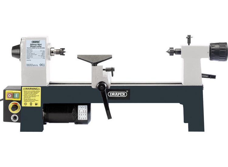 Draper 60988 Variable Speed Mini Wood Lathe (250W)