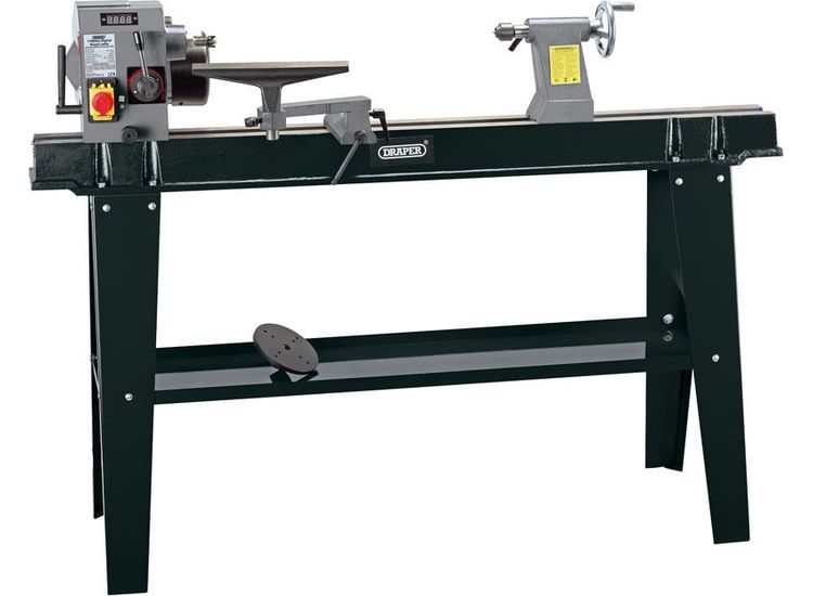 Draper 60990 Variable Speed Wood Lathe with Digital Display (750W)
