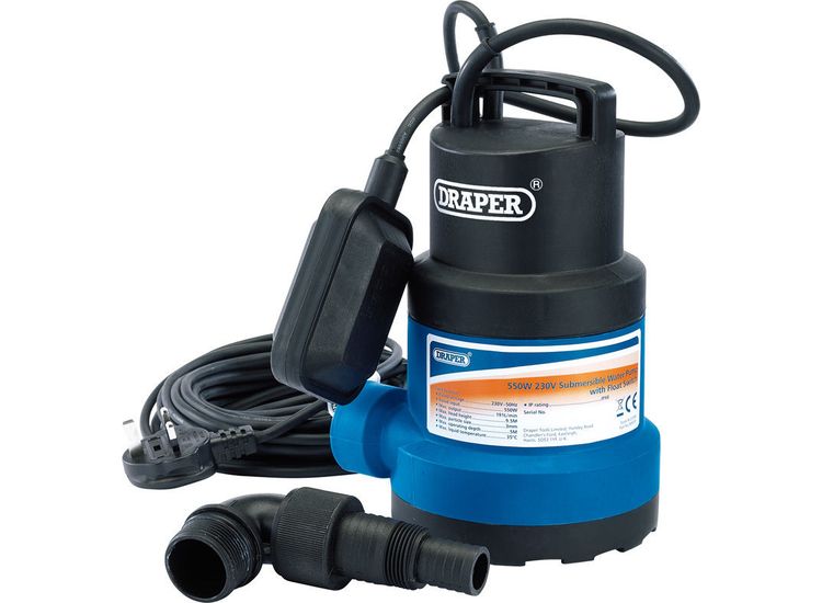 Draper 61584 191L/Min Submersible Water Pump with Float Switch (550W)