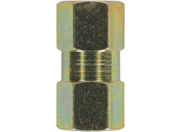 Sealey BC10100F Brake Tube Connector M10 x 1mm Female to Female Pack of 10