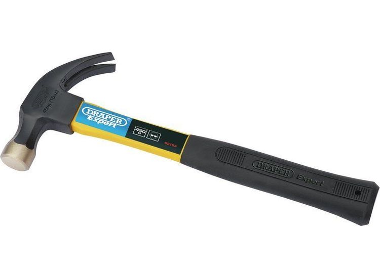 Draper 62163 450G (16oz) Fibreglass Shafted Claw Hammer