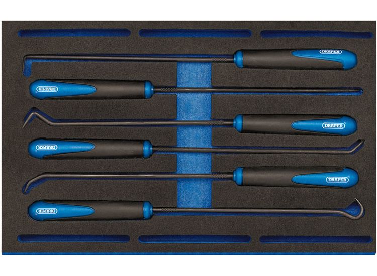 Draper 63494 Long Reach Hook and Pick Set in 1/4 Drawer EVA Insert Tray (6 Piece)