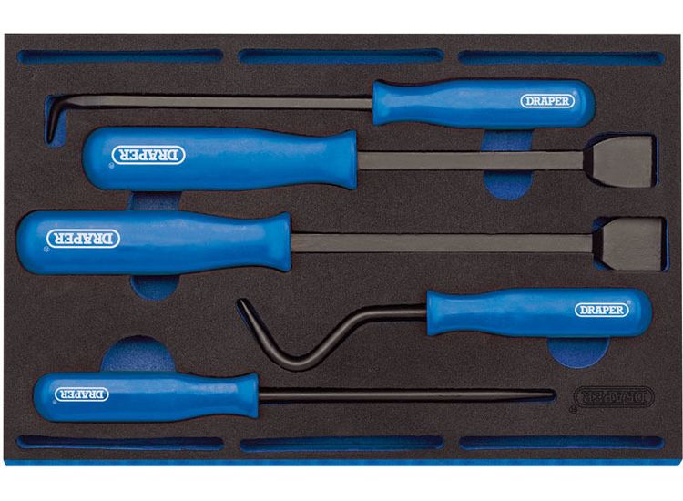 Draper 63497 Scraper and Remover Set in 1/4 Drawer EVA Insert Tray (5 Piece)